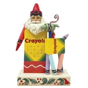 Jim Shore Crayola Santa Collection - Hues of the Holiday - Santa with Reindeer